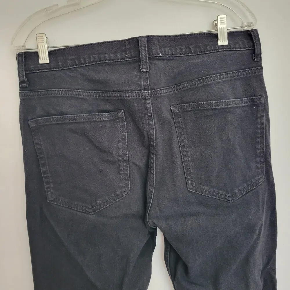 Everlane The Slim Fit Jeans Black Tapered Leg Stretch Men 34 x 30
